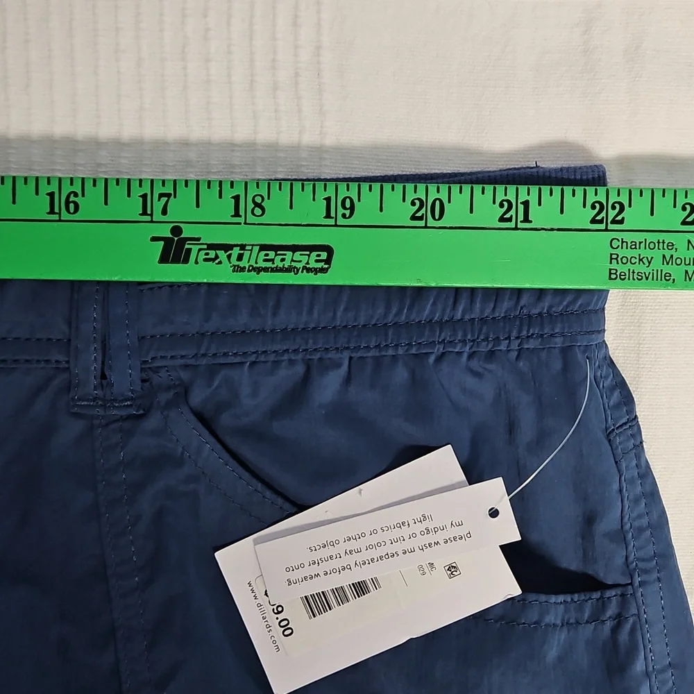 Westbound Parachute‎ Crop Mid Rise Relaxed Leg Pants: Color- Blue: Size- 20W